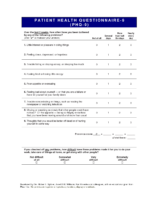 PHQ-9 Depression Questionnaire